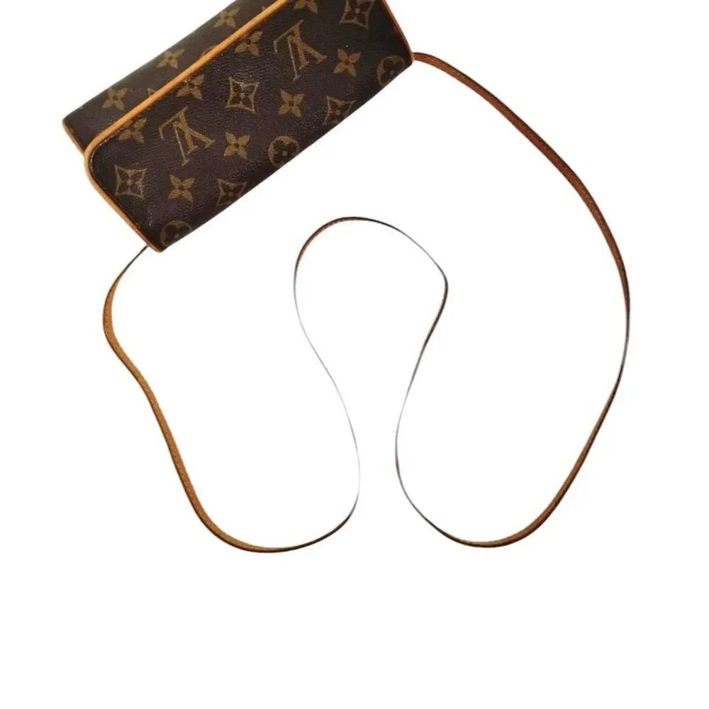 LOUIS VUITTON LV Shoulder Bag Pochette Twin PM Brown Monogram